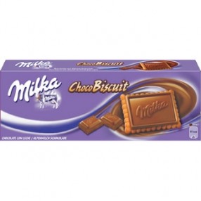 MILKA Chocobiscuits galleta con chocolate milka con leche caja 150 grs